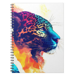Jaguar Wilde Natuur Dierlijke Kleur Kunst Schilder Notitieboek