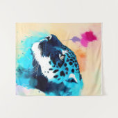 Jaguar Wilde Natuur Dierlijke Kleur Kunst Schilder Wandkleed (Voorkant (horizontaal))