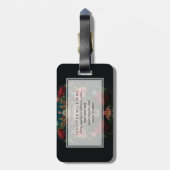 Jaguar with Crown in Flowers Painting              Bagagelabel (Achterkant verticaal)