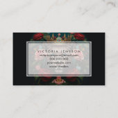 Jaguar with Crown in Flowers Painting              Visitekaartje (Achterkant)