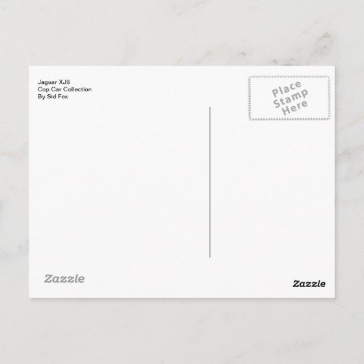 Jaguar XJ6 Briefkaart (Achterkant)