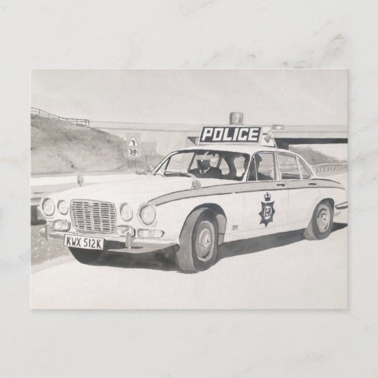 Jaguar XJ6 Briefkaart (Voorkant)
