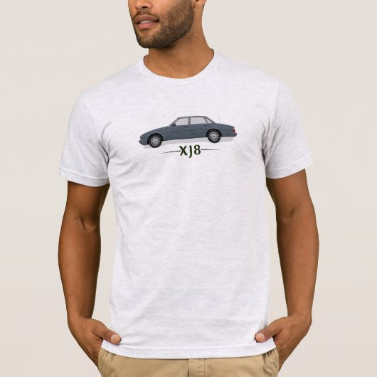 Jaguar XJ8 Luxury Car Gift Blue - T-shirt (Voorkant)