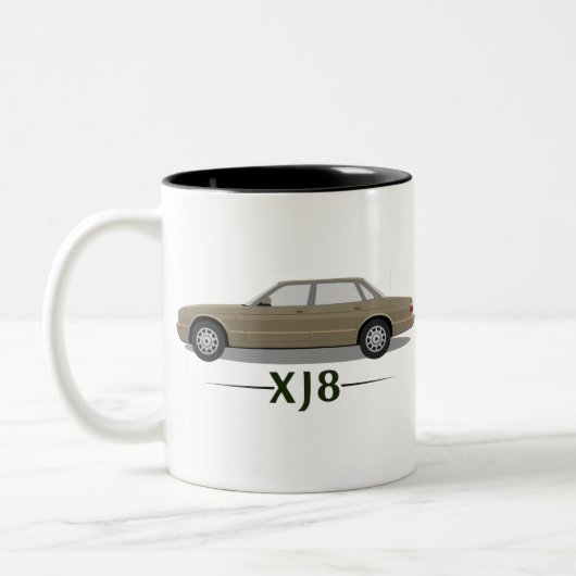 Jaguar XJ8 Simple Gift - Gold Tweekleurige Koffiemok (Links)