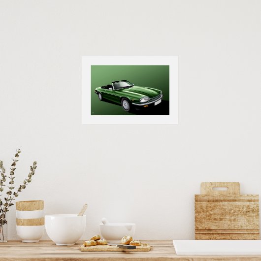 Jaguar XJ-S Convertible Poster (Keuken)
