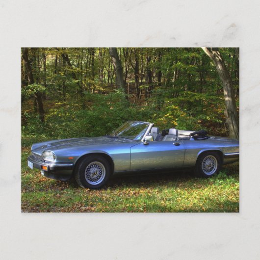 Jaguar XJS V12 Cabriolet Briefkaart (Voorkant)