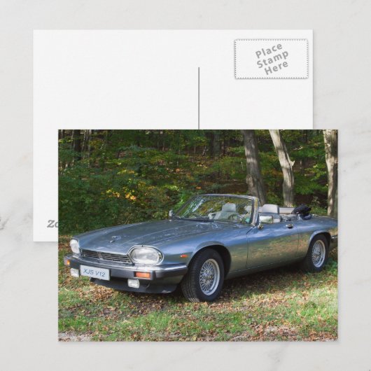Jaguar XJS V12 Cabriolet Briefkaart (Voorkant / Achterkant)
