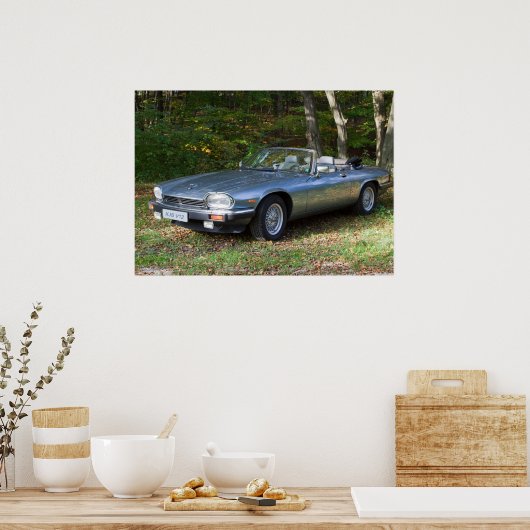Jaguar XJS V12 Cabriolet Poster (Keuken)