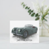 JAGUAR XK120 BRIEFKAART (Staand voorkant)