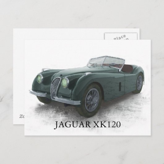 JAGUAR XK120 BRIEFKAART (Voorkant / Achterkant)