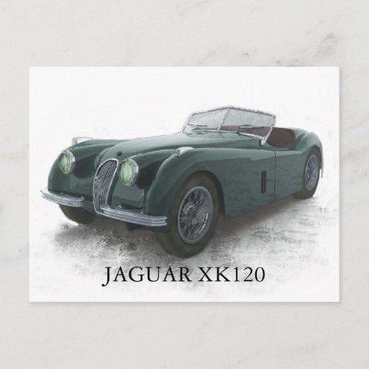 JAGUAR XK120 BRIEFKAART (Voorkant)