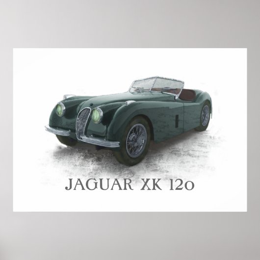 Jaguar Xk120 Poster (Voorkant)