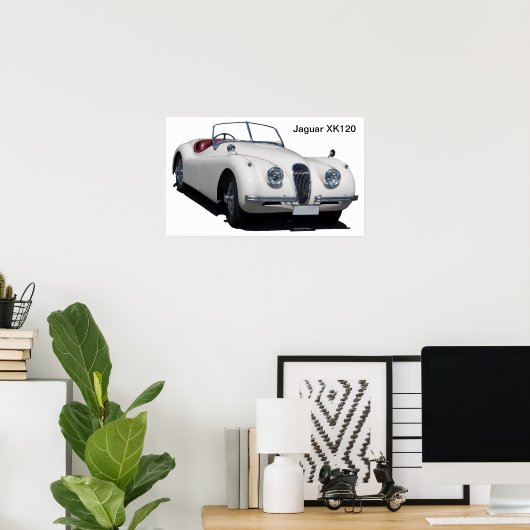 Jaguar XK120 Poster (Thuiskantoor)