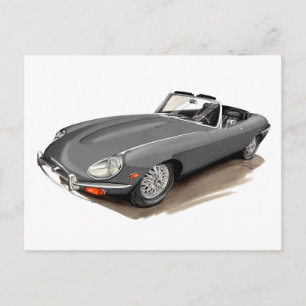 Jaguar XKE Gray Car Briefkaart