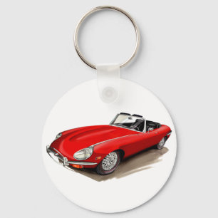Jaguar XKE Red Car Sleutelhanger
