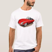 Jaguar XKE Red Car T-shirt (Voorkant)