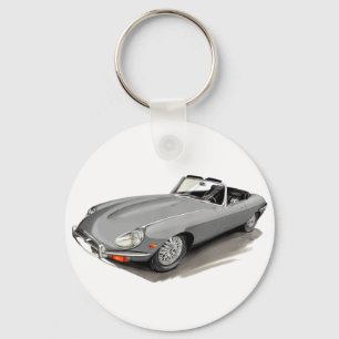 Jaguar XKE Silver Car Sleutelhanger