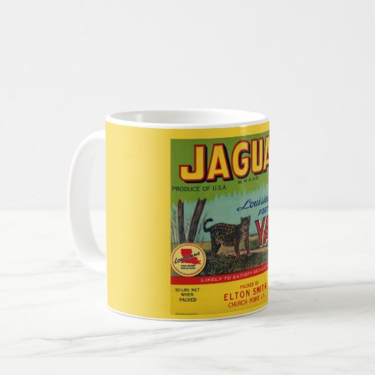 Jaguar Yams Label Koffiemok (Voorkant links)
