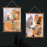 Jaguar Zebra Earth Tones Moderne Abstracte Pop Art Hangend Wandkleed<br><div class="desc">Moderne abstracte muur hangen met afrikaanse zebra en zuid-amerikaanse jaguar dieren en organische vormen in de portretstijl van de pop. Koel het ontwerp van gemengde media in aardtonen van gouden zandbeige die oranje en groen verbrand zijn.</div>