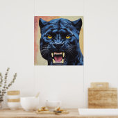 Jaguar - Zwarte Panter Poster (Keuken)
