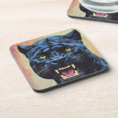 Jaguar - Zwarte Panther Bier Onderzetter (Linkerzijde)