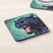 Jaguar - Zwarte Panther Bier Onderzetter (Linkerzijde)