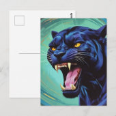 Jaguar - Zwarte Panther Briefkaart (Voorkant / Achterkant)