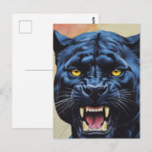 Jaguar - Zwarte Panther Briefkaart (Voorkant / Achterkant)