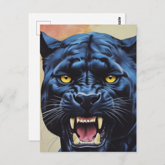 Jaguar - Zwarte Panther Briefkaart (Voorkant / Achterkant)