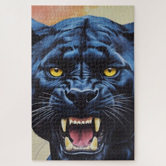 Jaguar - Zwarte Panther Legpuzzel (Verticaal)
