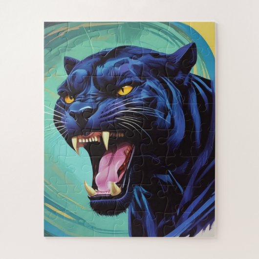 Jaguar - Zwarte Panther Legpuzzel (Verticaal)