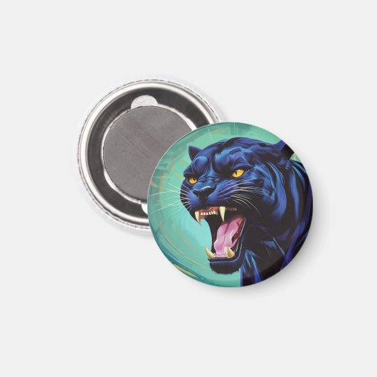 Jaguar - Zwarte Panther Magneet (Voorkant / Achterkant)