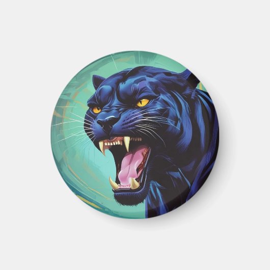 Jaguar - Zwarte Panther Magneet (Voorkant)