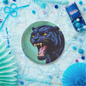 Jaguar - Zwarte Panther Papieren Bordje (Feest)