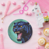 Jaguar - Zwarte Panther Papieren Bordje (Feest)