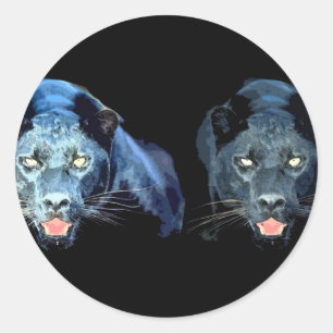 Jaguar - Zwarte Panther Ronde Sticker