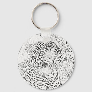 Jaguar (zwarte sleutelhanger) sleutelhanger