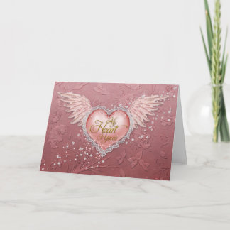 Jaguardames "Roze Valentijn Heart" Feestdagen Kaart