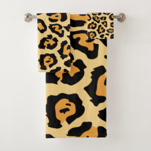 jaguarprint badhanddoekenset bad handdoek