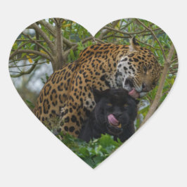 Jaguars in Love Hart Sticker