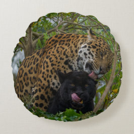 Jaguars in Love Rond Kussen