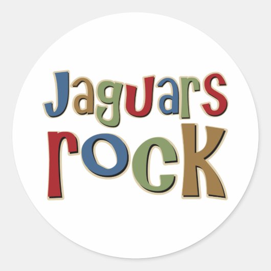 Jaguars Rock Ronde Sticker (Voorkant)