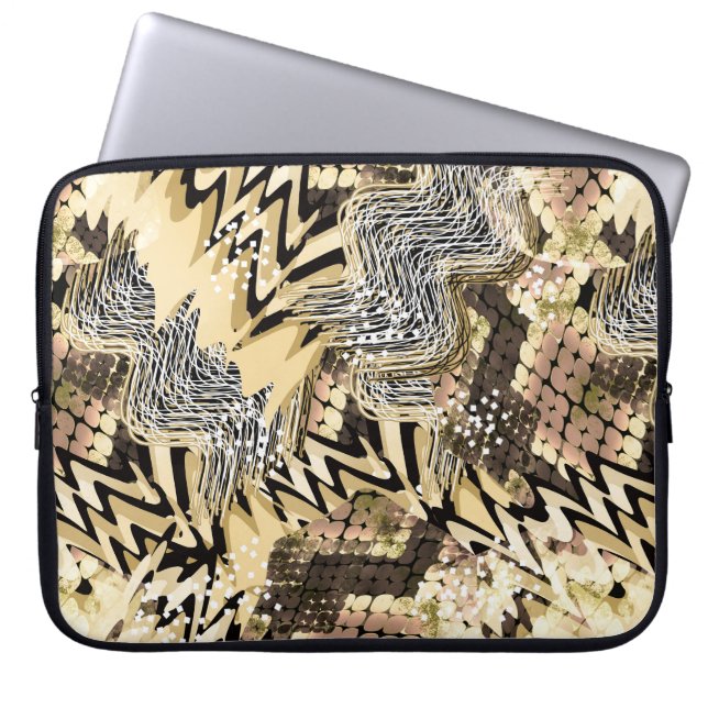 Jaguarschedel, slangen laptop sleeve (Voorkant)