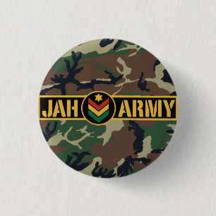 Jah Army Jah Rastafari Reggae Rasta Roots Ronde Button 3,2 Cm