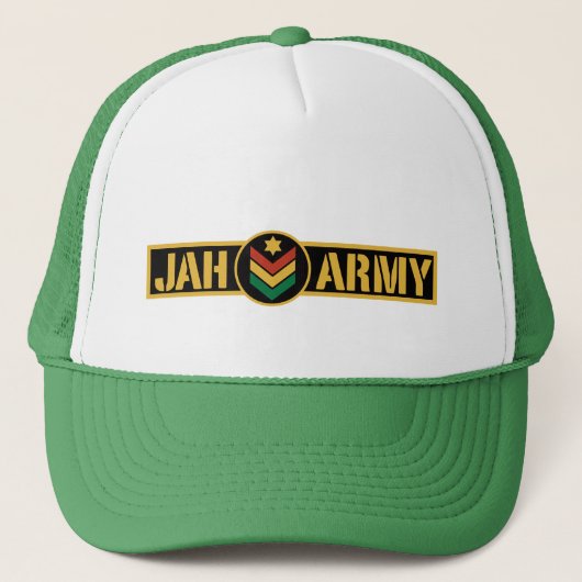 Jah Army - Reggae Rasta Roots - Trucker Pet (Voorkant)