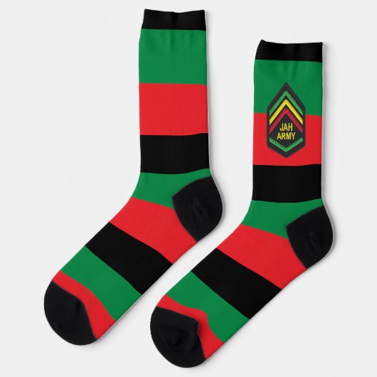 Jah Army UNIA Africa Black Power Socks Sokken (Links)