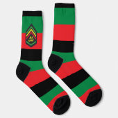 Jah Army UNIA Africa Black Power Socks Sokken (Rechts)