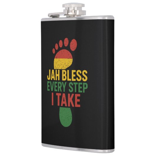 Jah Bless Every Step I take Rasta Heupfles (Links)