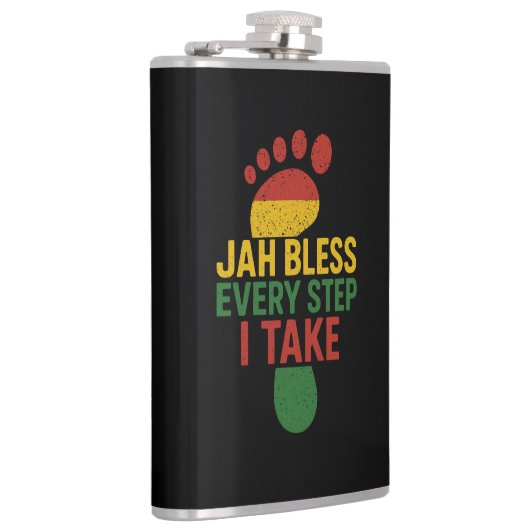 Jah Bless Every Step I take Rasta Heupfles (Rechts)