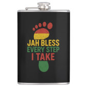 Jah Bless Every Step I take Rasta Heupfles (Voorkant)